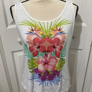 Old Navy Tropical Racerback Shirt Size Large